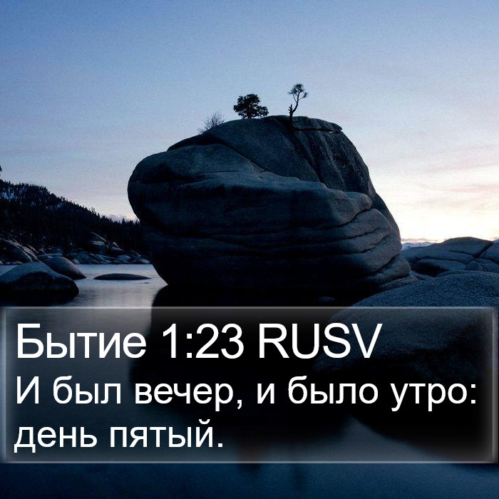 Бытие 1:23 RUSV Bible Study