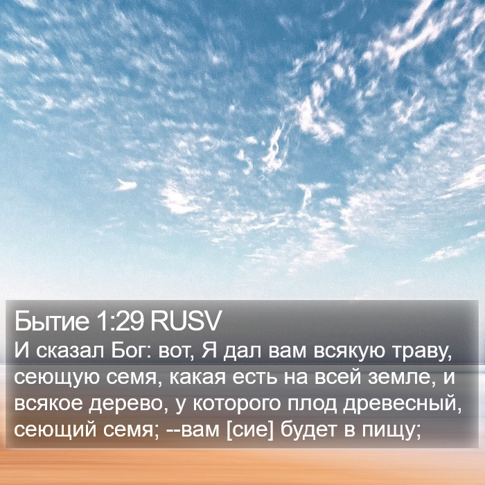 Бытие 1:29 RUSV Bible Study