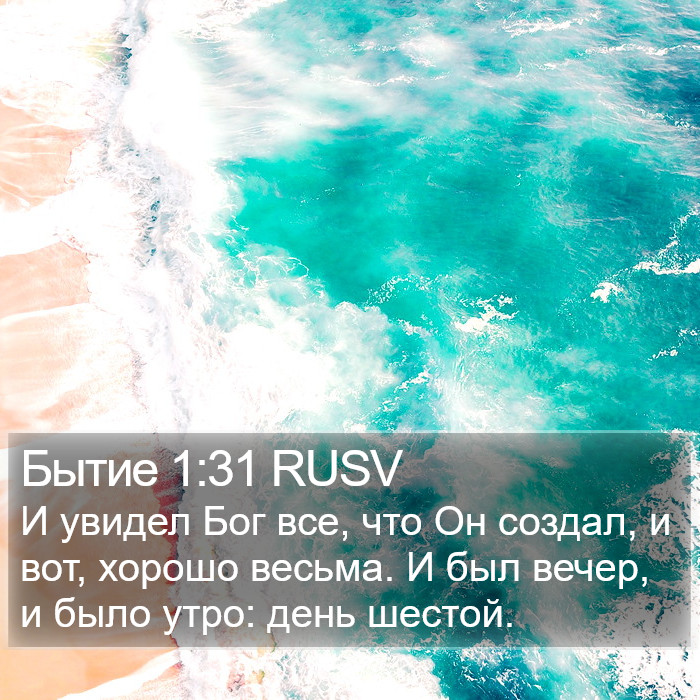 Бытие 1:31 RUSV Bible Study