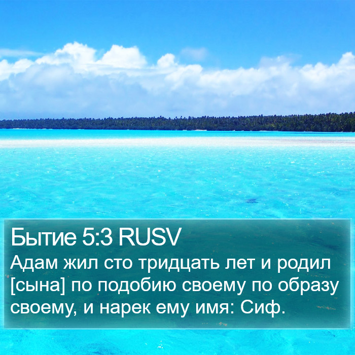 Бытие 5:3 RUSV Bible Study