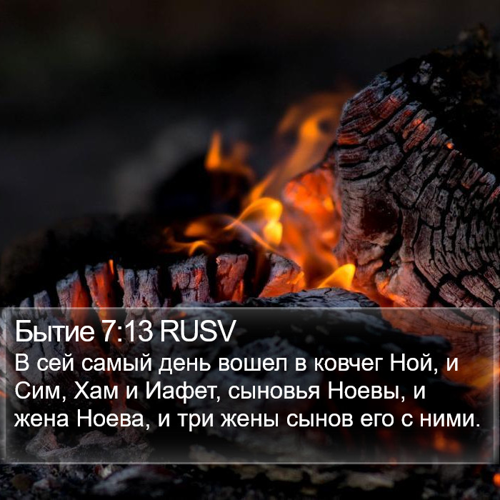 Бытие 7:13 RUSV Bible Study