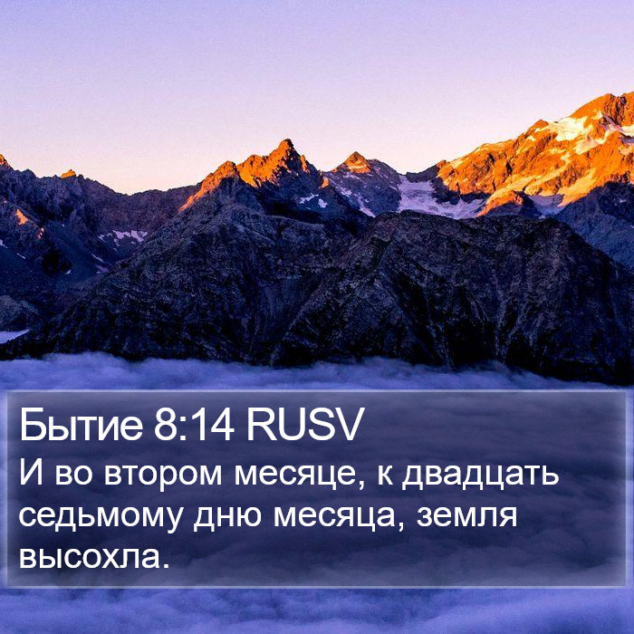 Бытие 8:14 RUSV Bible Study