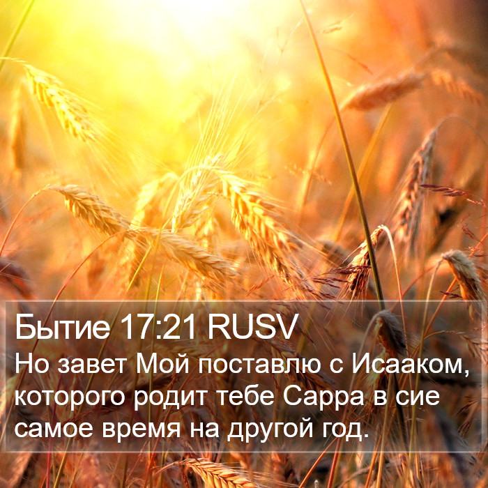 Бытие 17:21 RUSV Bible Study