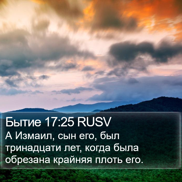Бытие 17:25 RUSV Bible Study