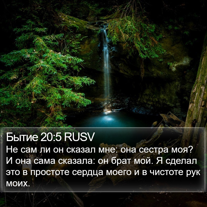 Бытие 20:5 RUSV Bible Study