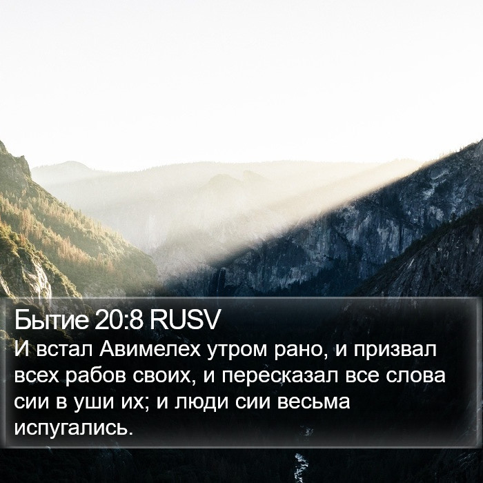 Бытие 20:8 RUSV Bible Study