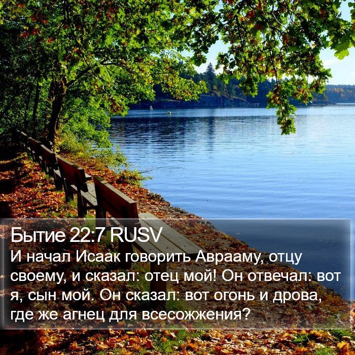 Бытие 22:7 RUSV Bible Study