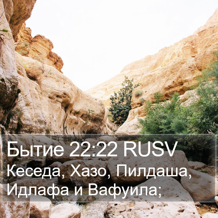 Бытие 22:22 RUSV Bible Study