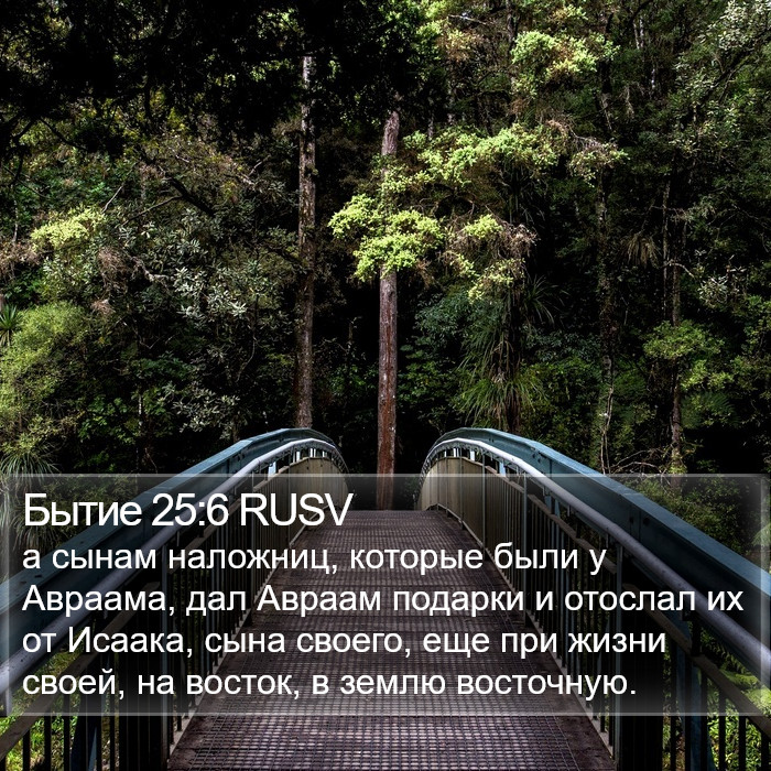 Бытие 25:6 RUSV Bible Study