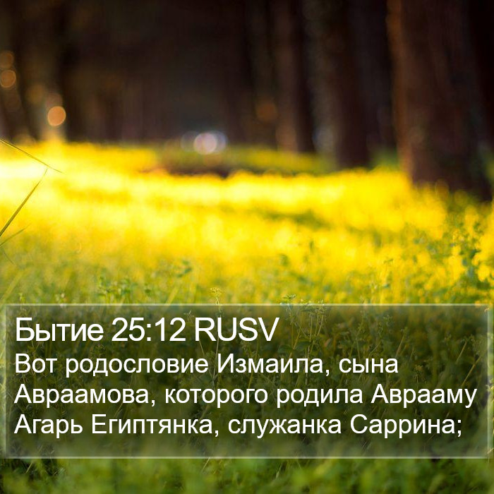 Бытие 25:12 RUSV Bible Study