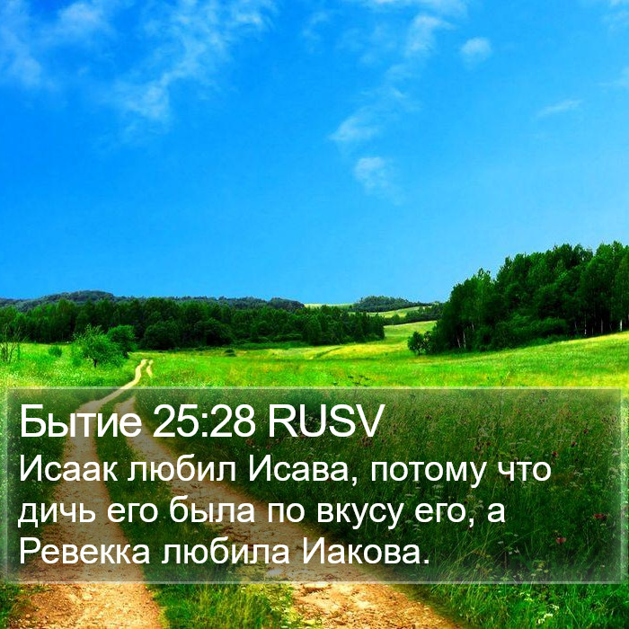 Бытие 25:28 RUSV Bible Study