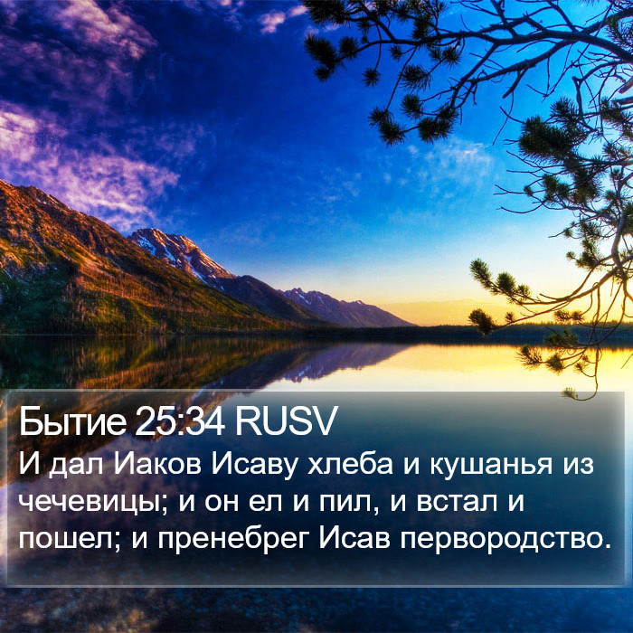 Бытие 25:34 RUSV Bible Study