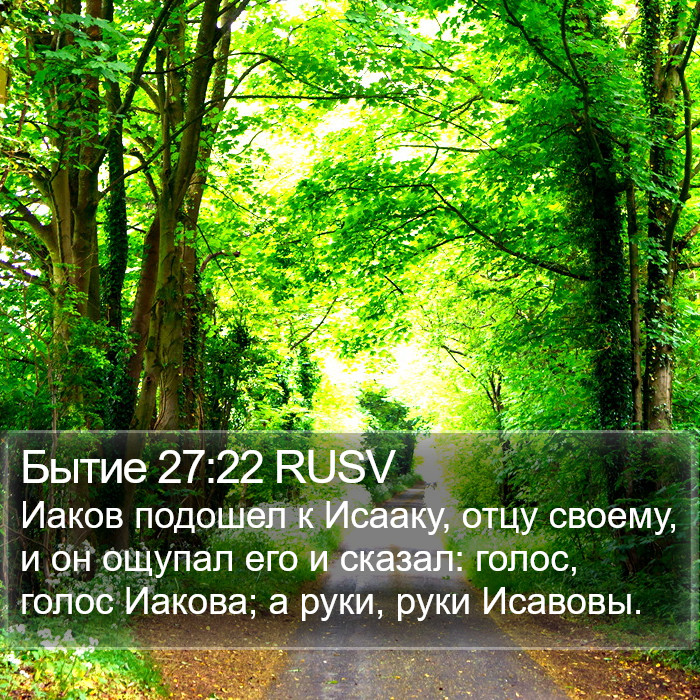 Бытие 27:22 RUSV Bible Study