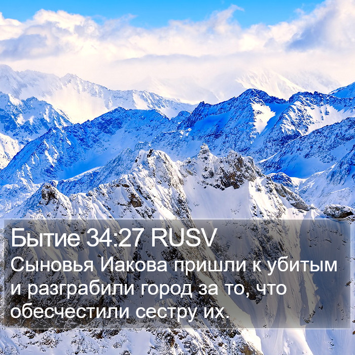 Бытие 34:27 RUSV Bible Study