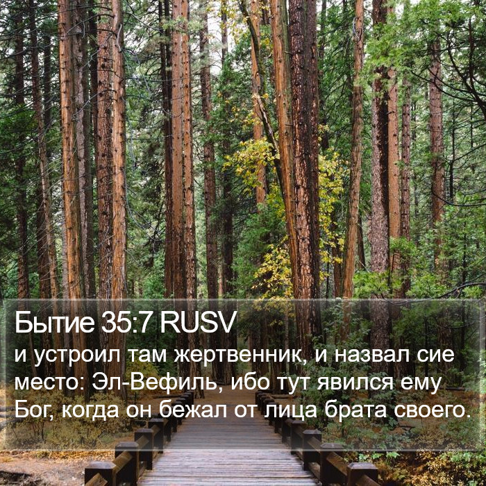 Бытие 35:7 RUSV Bible Study