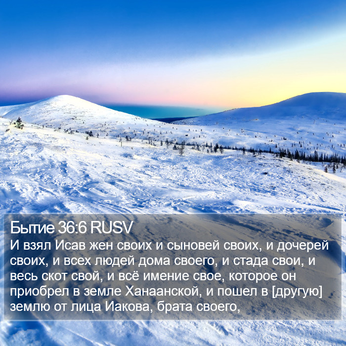 Бытие 36:6 RUSV Bible Study