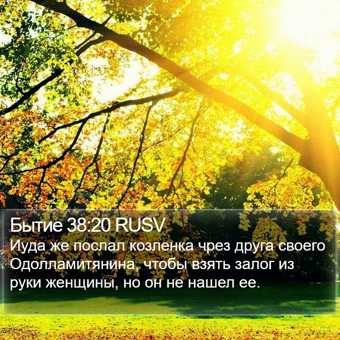 Бытие 38:20 RUSV Bible Study