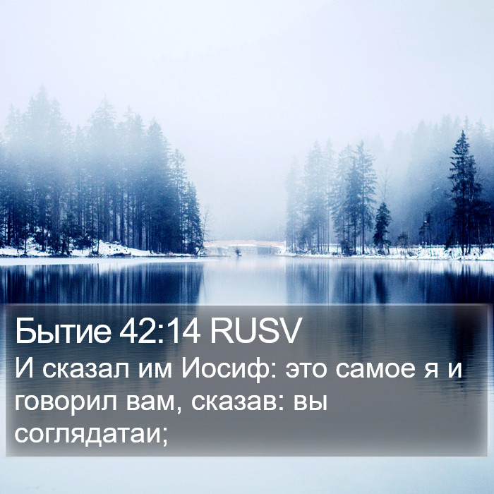 Бытие 42:14 RUSV Bible Study