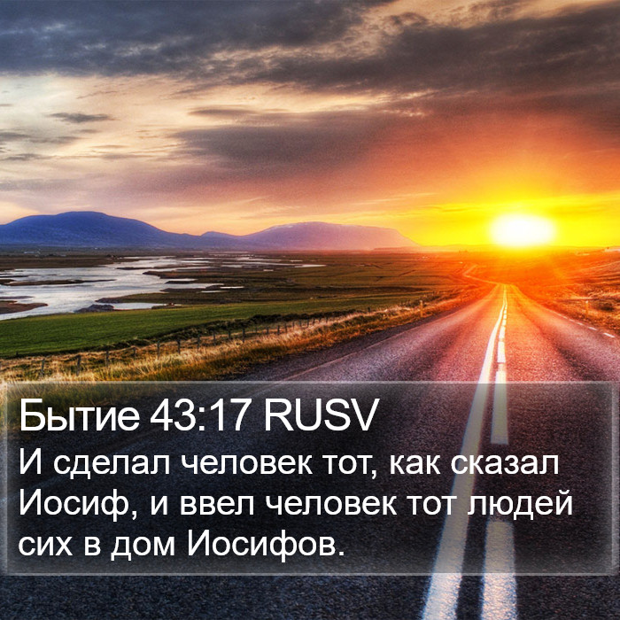 Бытие 43:17 RUSV Bible Study