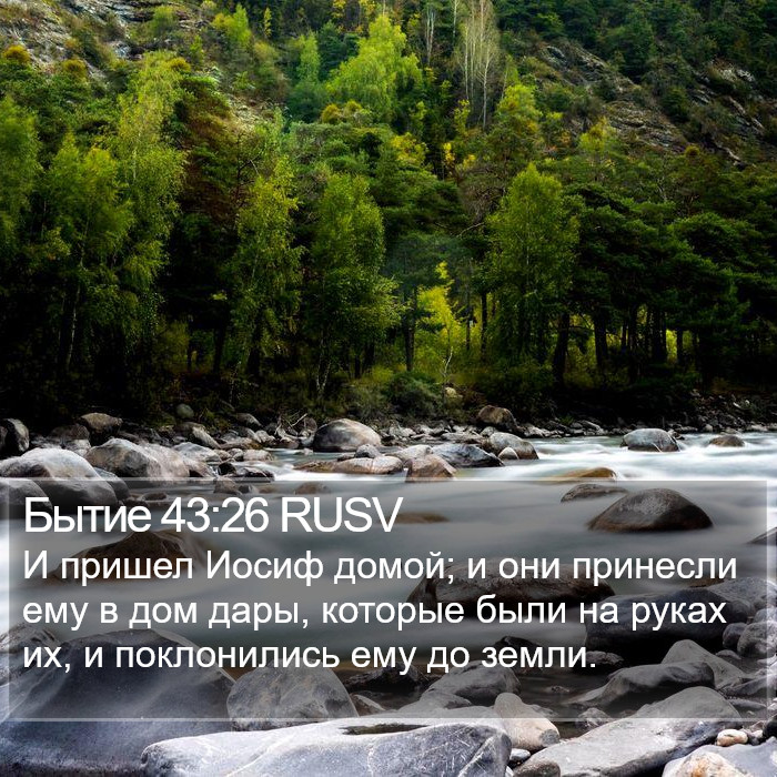Бытие 43:26 RUSV Bible Study
