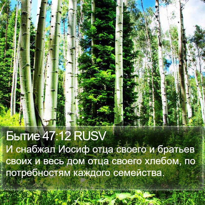 Бытие 47:12 RUSV Bible Study