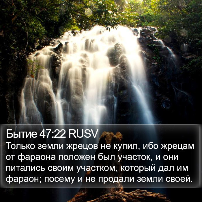 Бытие 47:22 RUSV Bible Study