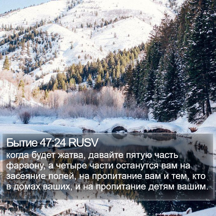 Бытие 47:24 RUSV Bible Study