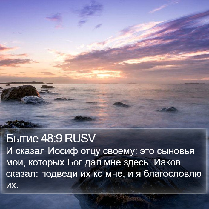 Бытие 48:9 RUSV Bible Study