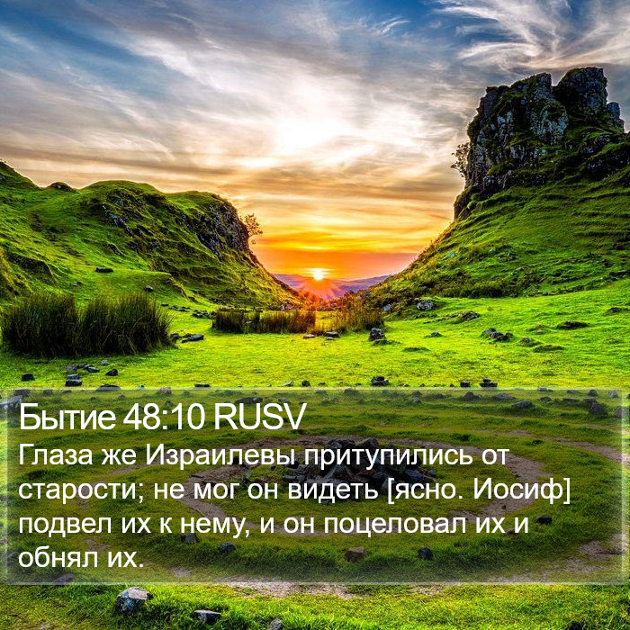Бытие 48:10 RUSV Bible Study