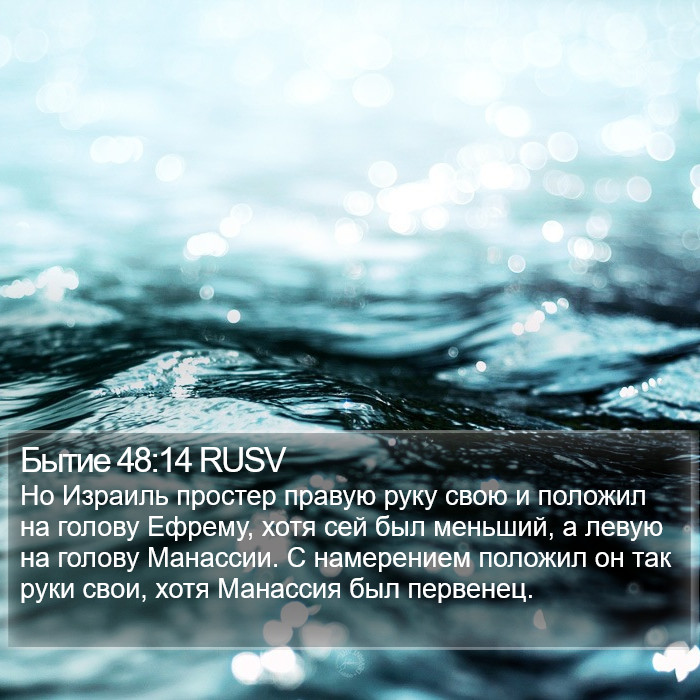 Бытие 48:14 RUSV Bible Study