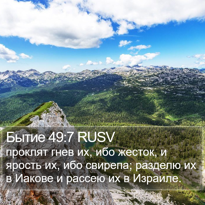 Бытие 49:7 RUSV Bible Study