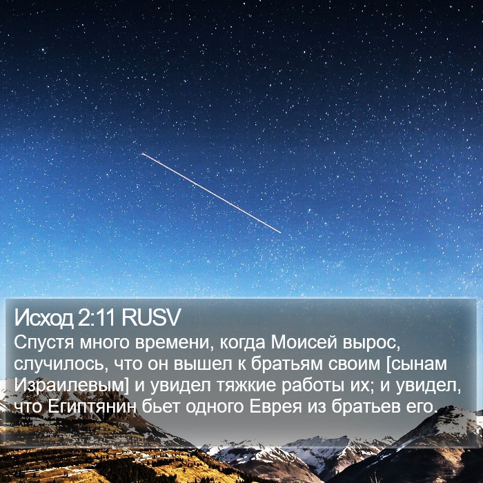 Исход 2:11 RUSV Bible Study