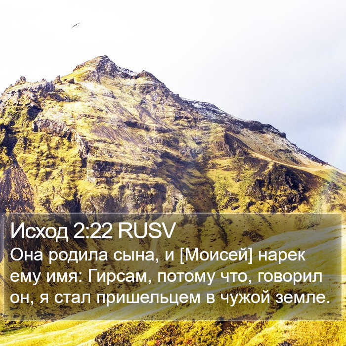 Исход 2:22 RUSV Bible Study