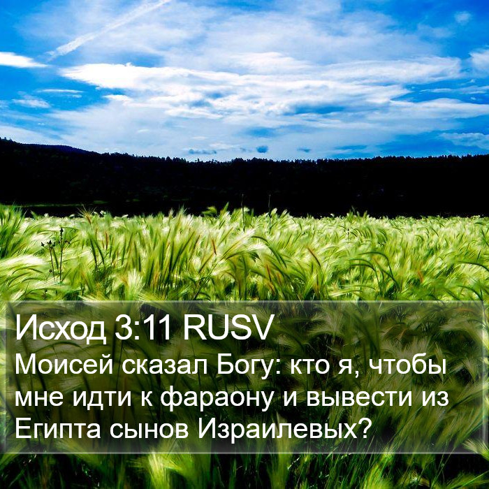 Исход 3:11 RUSV Bible Study