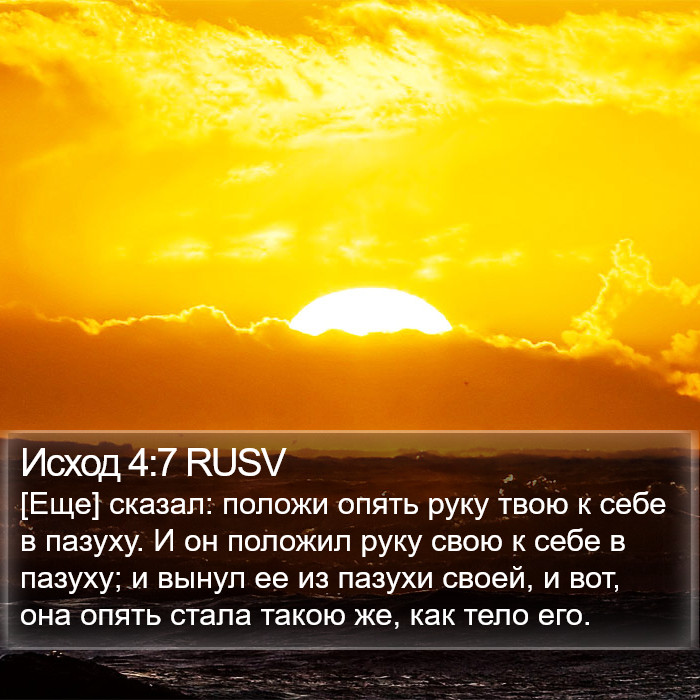 Исход 4:7 RUSV Bible Study