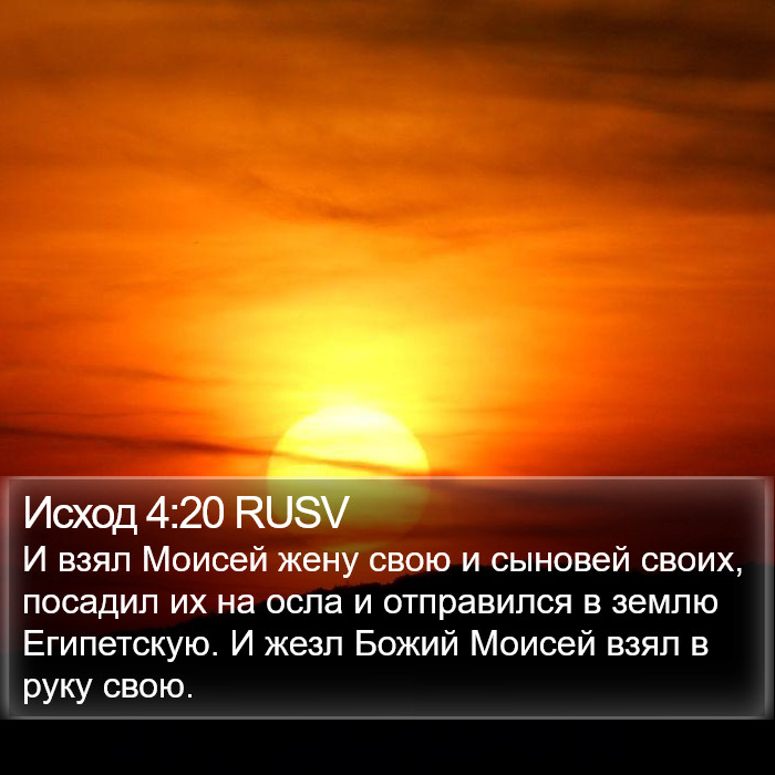 Исход 4:20 RUSV Bible Study