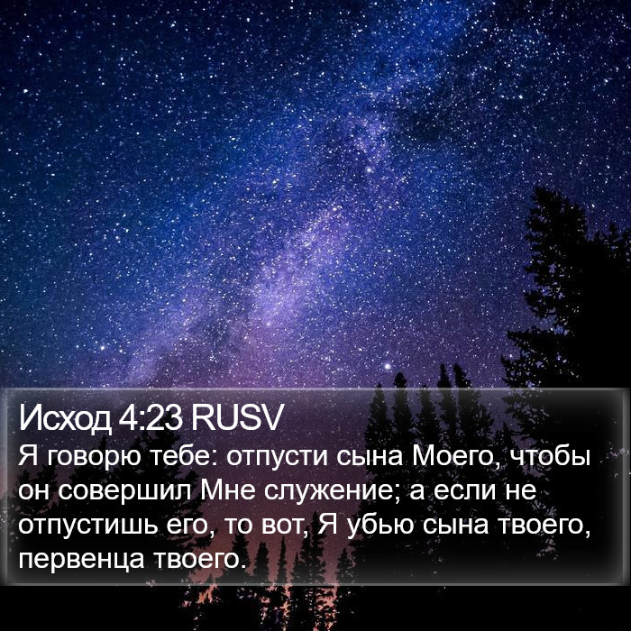 Исход 4:23 RUSV Bible Study