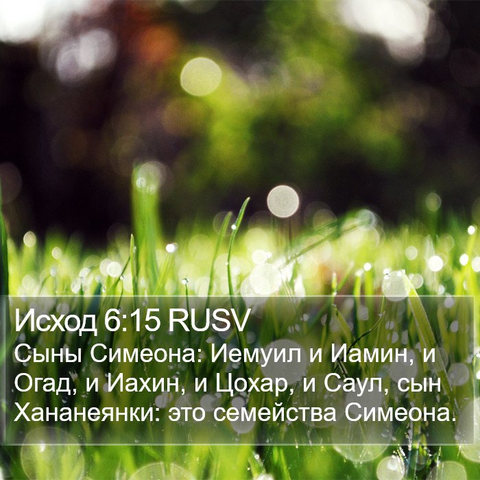 Исход 6:15 RUSV Bible Study