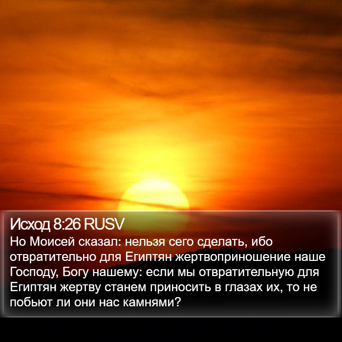 Исход 8:26 RUSV Bible Study