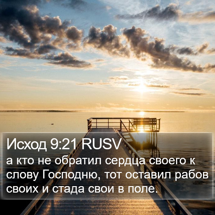 Исход 9:21 RUSV Bible Study