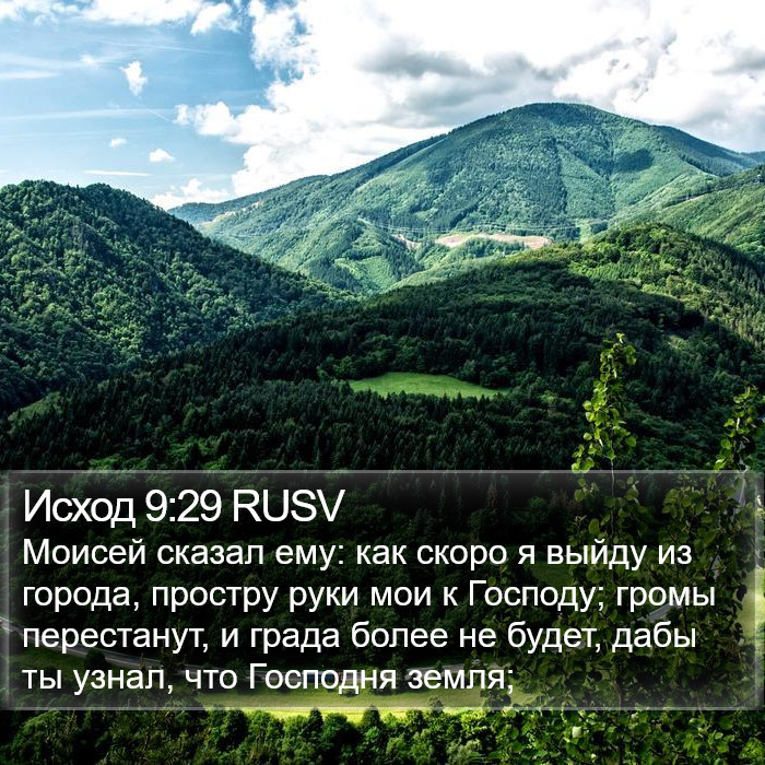 Исход 9:29 RUSV Bible Study