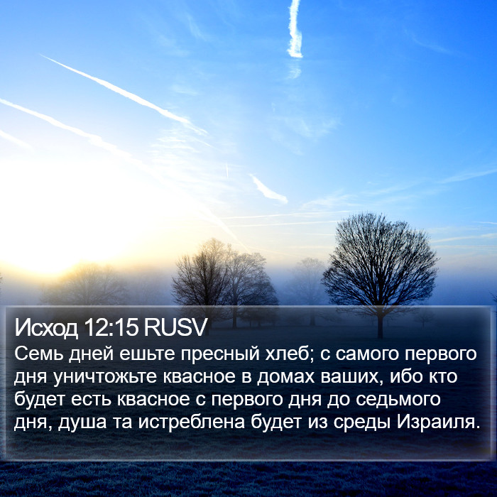 Исход 12:15 RUSV Bible Study