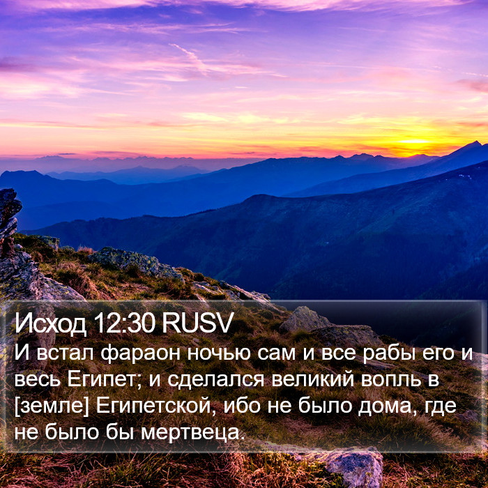 Исход 12:30 RUSV Bible Study