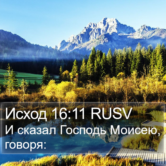Исход 16:11 RUSV Bible Study