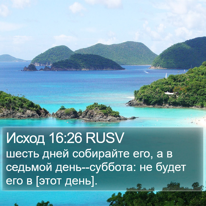 Исход 16:26 RUSV Bible Study