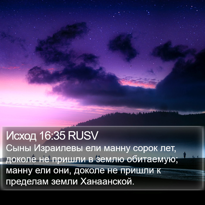 Исход 16:35 RUSV Bible Study