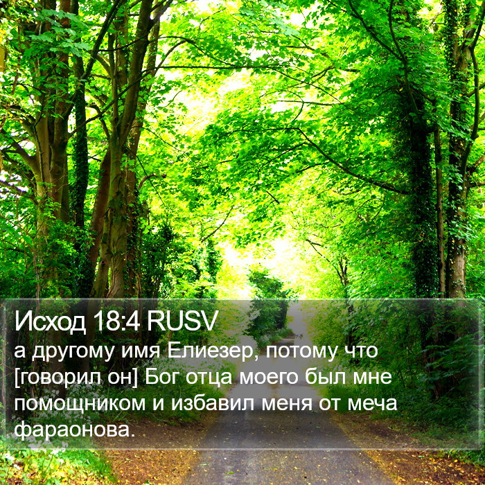 Исход 18:4 RUSV Bible Study
