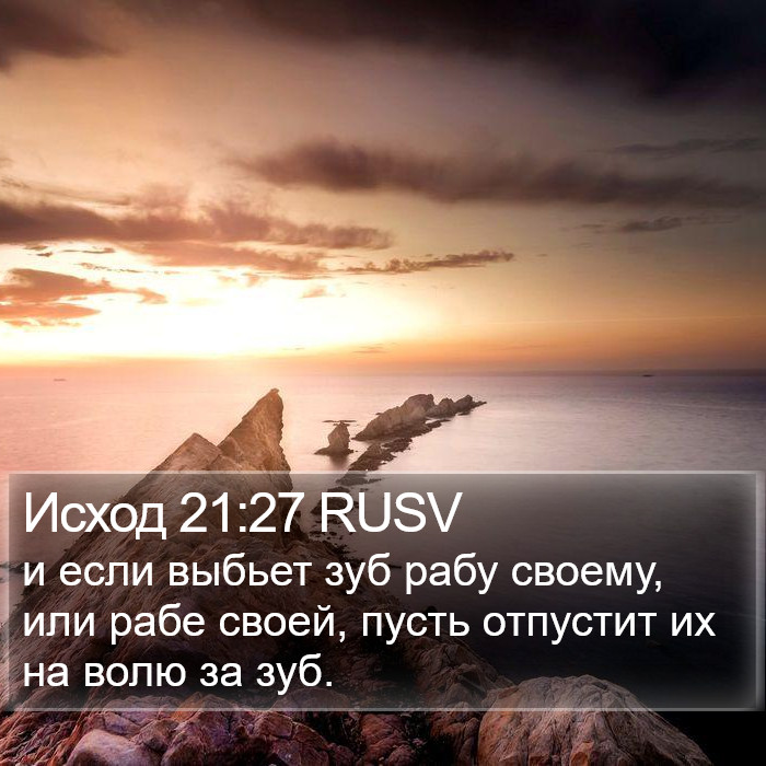 Исход 21:27 RUSV Bible Study