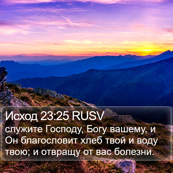 Исход 23:25 RUSV Bible Study