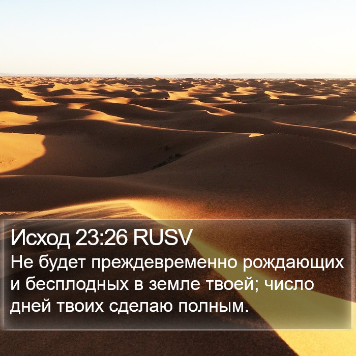 Исход 23:26 RUSV Bible Study
